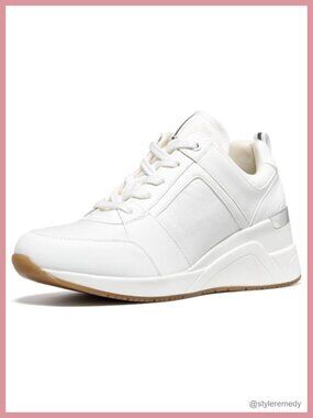 Wedge Sneakers Knit Lightweight Cushioned Lace-Up Walking Shoes